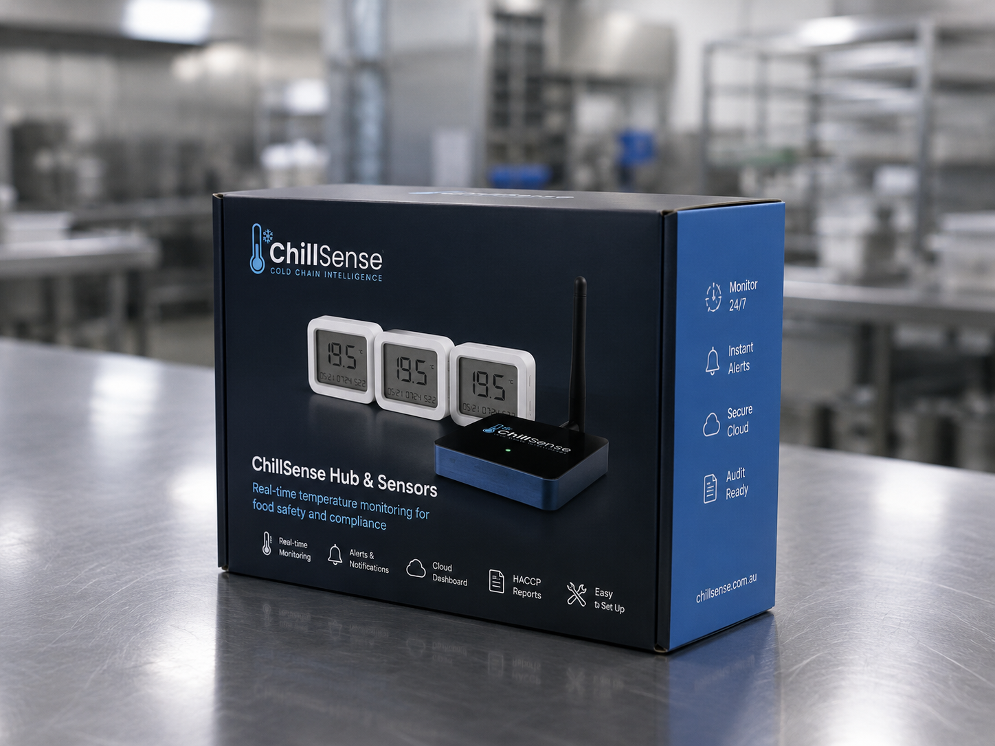 ChillSense Hub plus three sensors