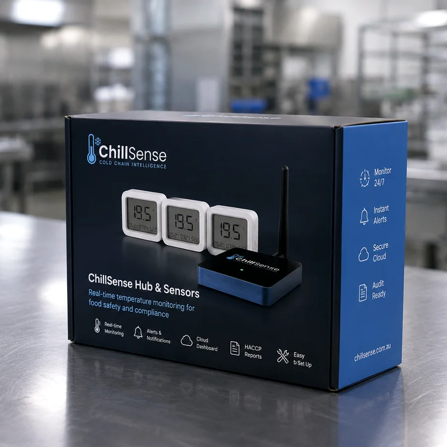 ChillSense starter pack box on a kitchen counter